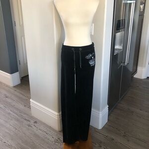 Juicy Couture Crown Velour Lounge Pants with Embellishment